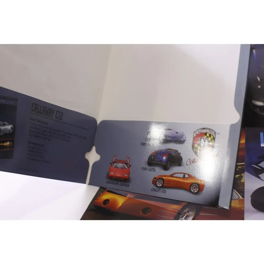 Unused 90s Sports Car, Portfolio, Lot, Paper Folder, Set of 6, Automotive, Offi